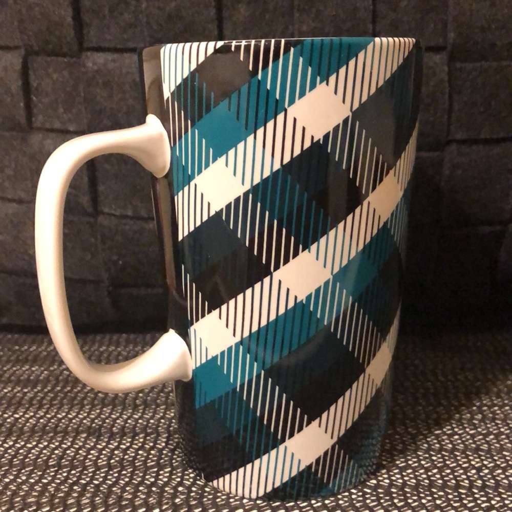 Starbucks Teal Black White Coffee Mug